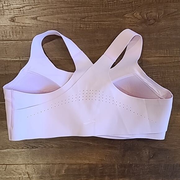 BROOKS Purple Violet Dash Dare Zip Run Bra Size XS/S - Picture 5 of 11